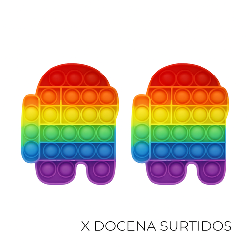 [34663D] POP IT AMONG US ARCO IRIS 12x9CM X12