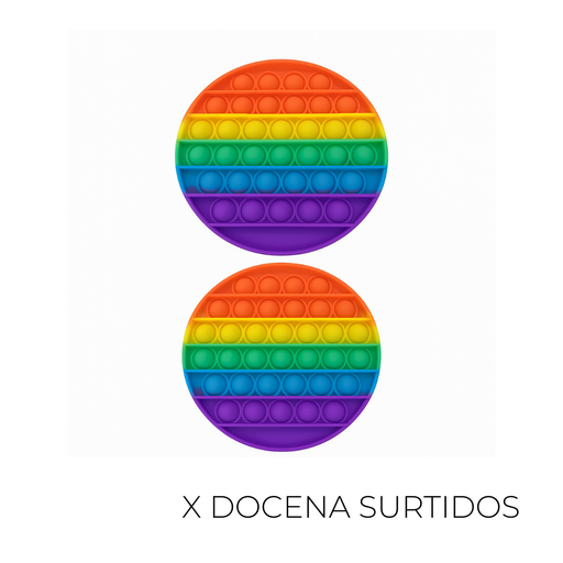 [34647D] POP IT CIRCULAR MULTICOLOR 12x12CM X12