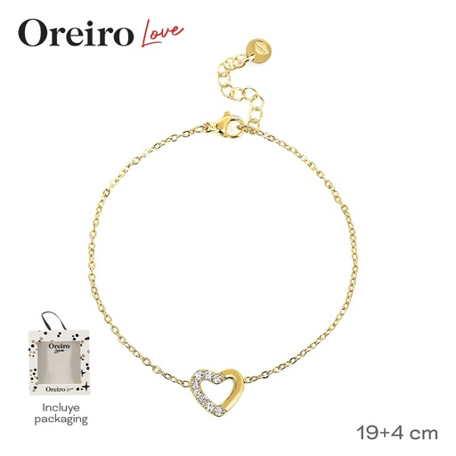 [50533] PULSERA HEART OREIRO LOVE + PACKAGING