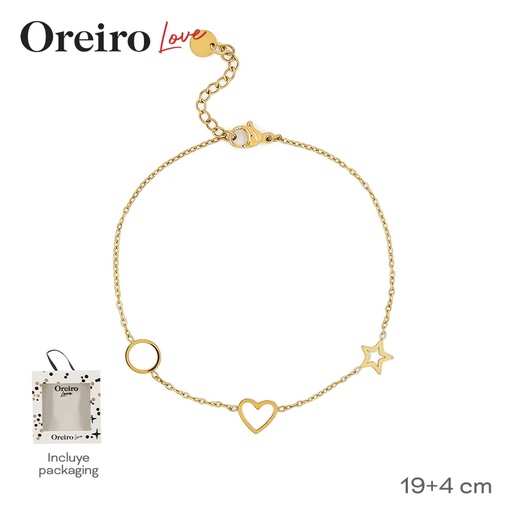 [50534] PULSERA HEART OREIRO LOVE + PACKAGING