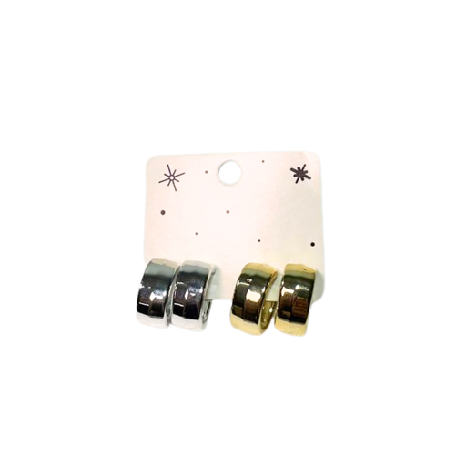 [50551] AROS ARGOLLA X2 DORADO Y PLATEADO