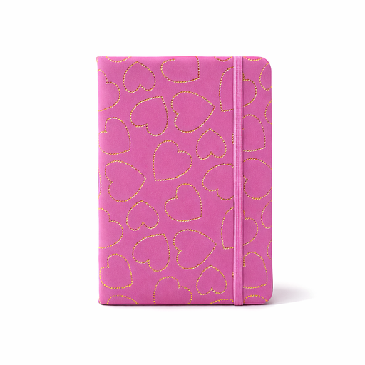 CUADERNO CORAZONES GRABADOS TRENDY
