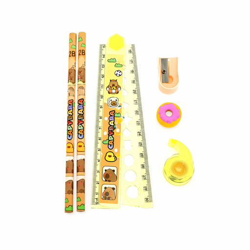 [50628] SET LAPIZ + REGLA CAPIBARA TRENDY