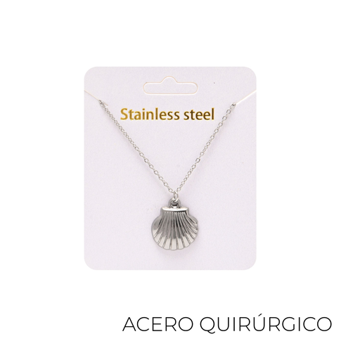 CADENA CON DIJE OSTRA ACERO QUIRURGICO