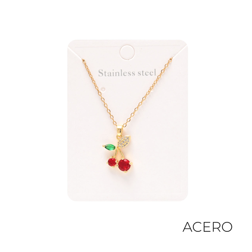 [50663] CADENA CON DIJE CHERRY ACERO