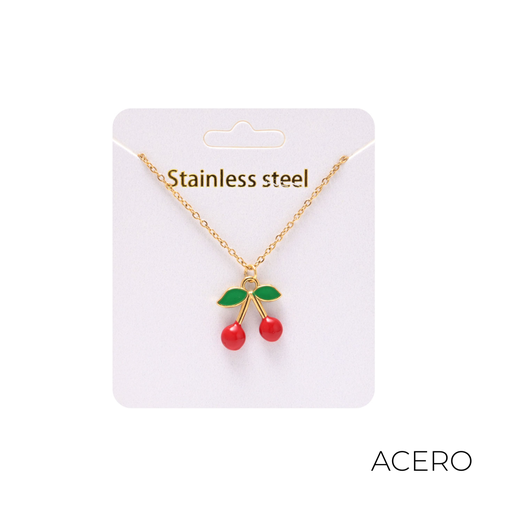 [50667] CADENA CON DIJE CHERRY ACERO