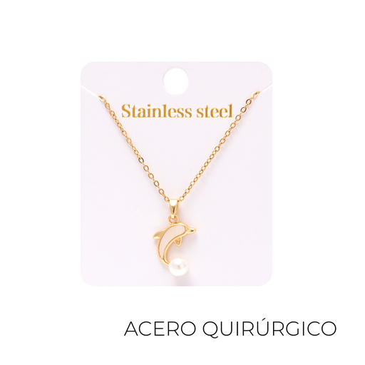 [50668] CADENA CON DIJE DELFIN ACERO QUIRURGICO