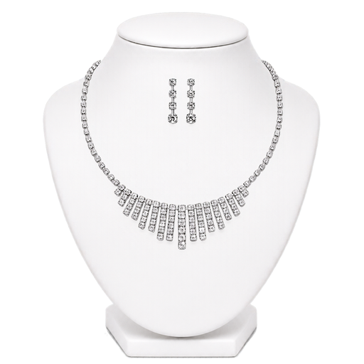 [50924] SET COLLAR + AROS STRASS COLGANTE
