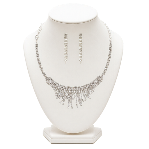 [50925] SET DE COLLAR + AROS STRASS COLGANTE