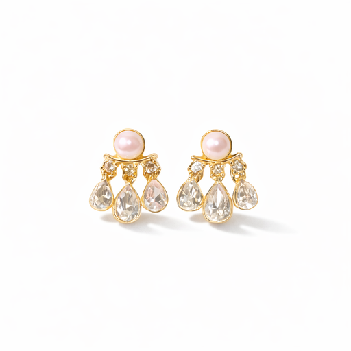 [50931] AROS COLGANTE CON GEMAS Y PERLAS