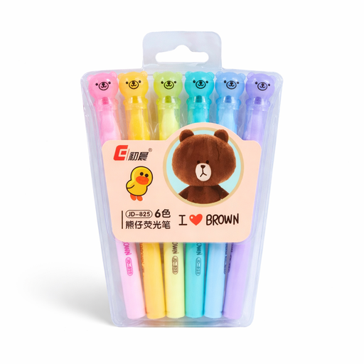 [51326] RESALTADOR OSOS COLOR PASTEL X6