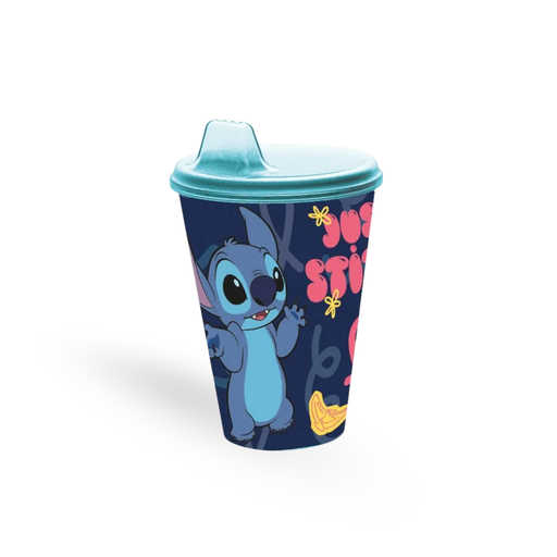 [51503] VASO CON TAPA BEBEDOR LILO Y STITCH