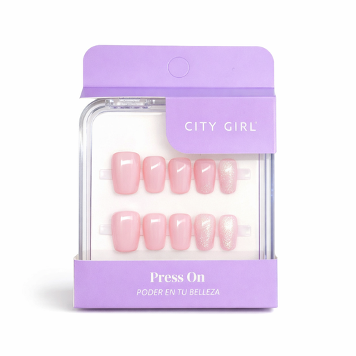 [51585] UÑAS PRESS ON BALLERINA OJO DE GATO