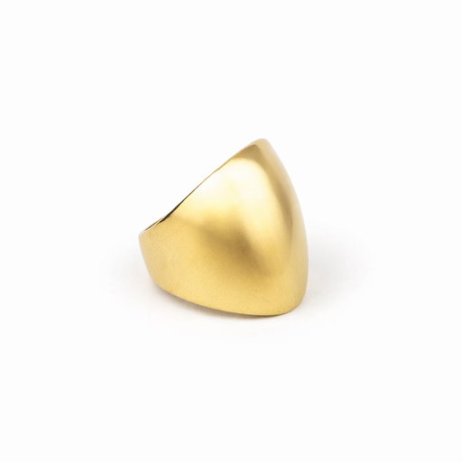 [51589] ANILLO ANCHO CURVO DORADO