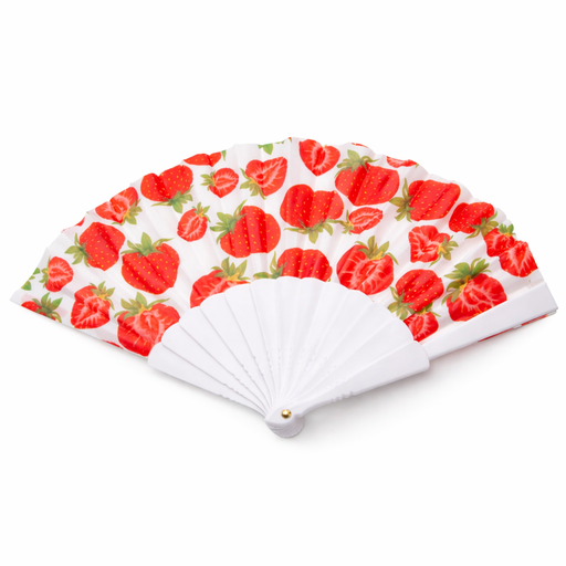 [51626] ABANICO TELA ESTAMPA FRUTAL