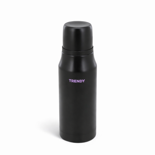 TERMO COLOR LISO CON VASO TRENDY
