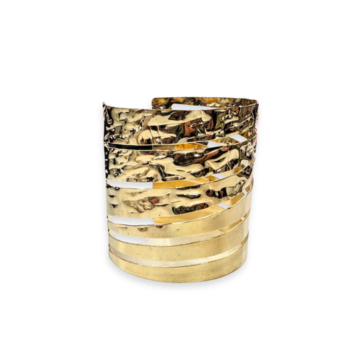 [52192] PULSERA BRAZALETE DORADO CON RELIEVE