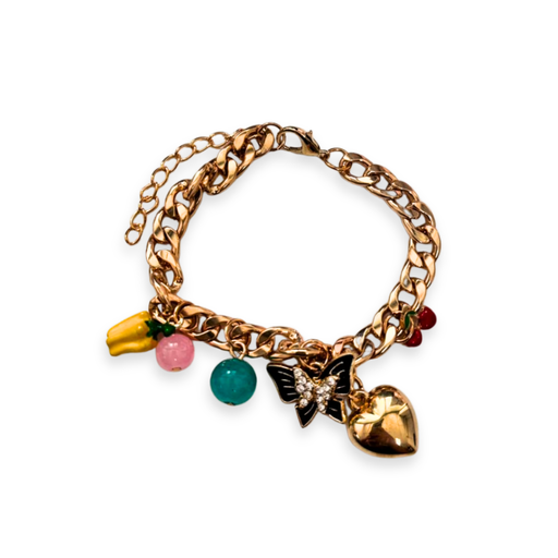 [52195] PULSERA DORADA DIJE MULTICHARM