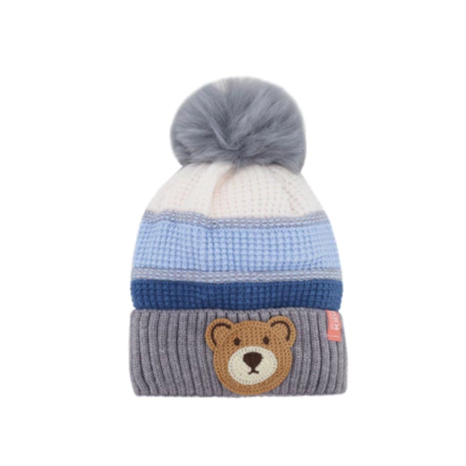 GORRO INFANTIL CON POMPON OSO