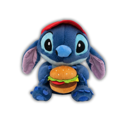 [52392] PELUCHE STITCH CON HAMBURGUESA 22CM