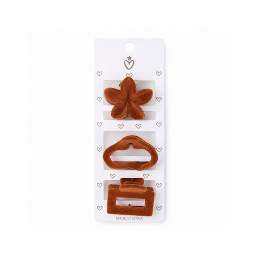 [52665] SET BROCHE PINZA X3 TERCIPELO