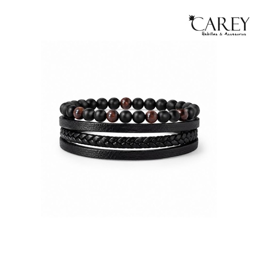 [52853] PULSERA HOMBRE VINTAGE CON CIERRE IMANTADO CAREY