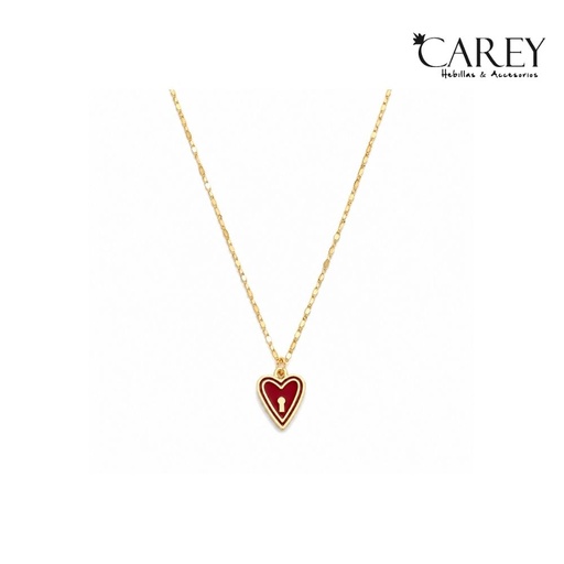 [52861] COLLAR DIJE CORAZÓN CAREY