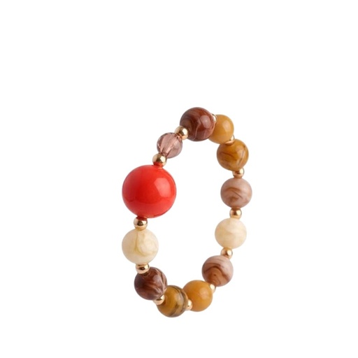 [52962] PULSERA ELÁSTICA TONOS CÁLIDOS CAREY