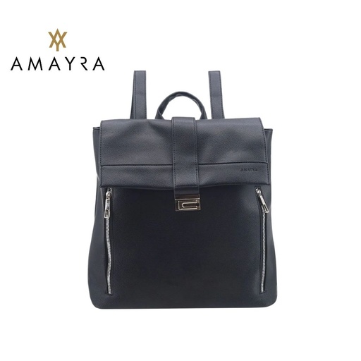 MOCHILA URBANA CON SOLAPA Y CIERRES VERTICALES DISEÑO VANGUARDISTA AMAYRA