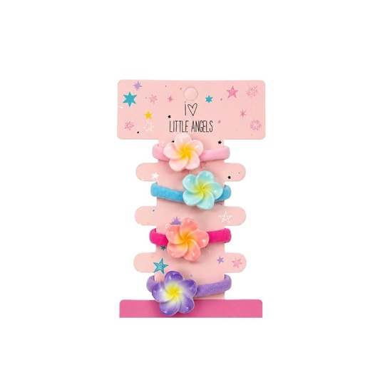 [53113] BLÍSTER DE COLITAS DE PELO INFANTILES SET TEMÁTICO FLORES TROPICALES