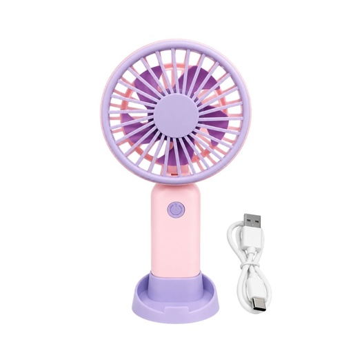 [53574] VENTILADOR PORTATIL RECARGABLE CON BASE DE APOYO