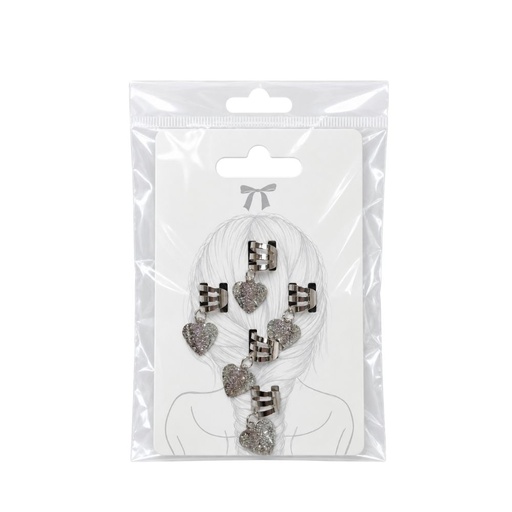 SET DE CUFFS PARA TRENZAS CORAZON