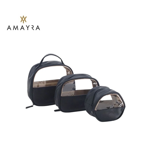 NECESER DE VIAJE CON VENTANA TRANSPARENTE X3 AMAYRA