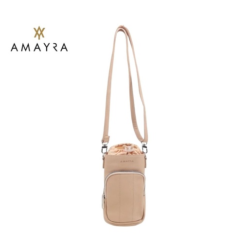 PORTABOTELLAS AMAYRA CON CORREA Y BOLSILLO FRONTAL