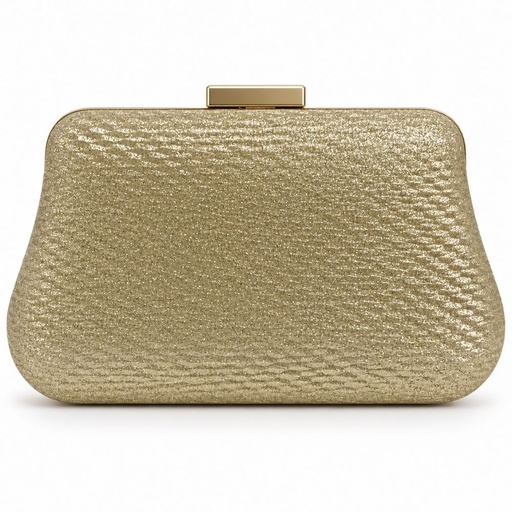 [53685] CARTERA CLUTCH DE FIESTA RÍGIDA CON GLITTER TEXTURADO
